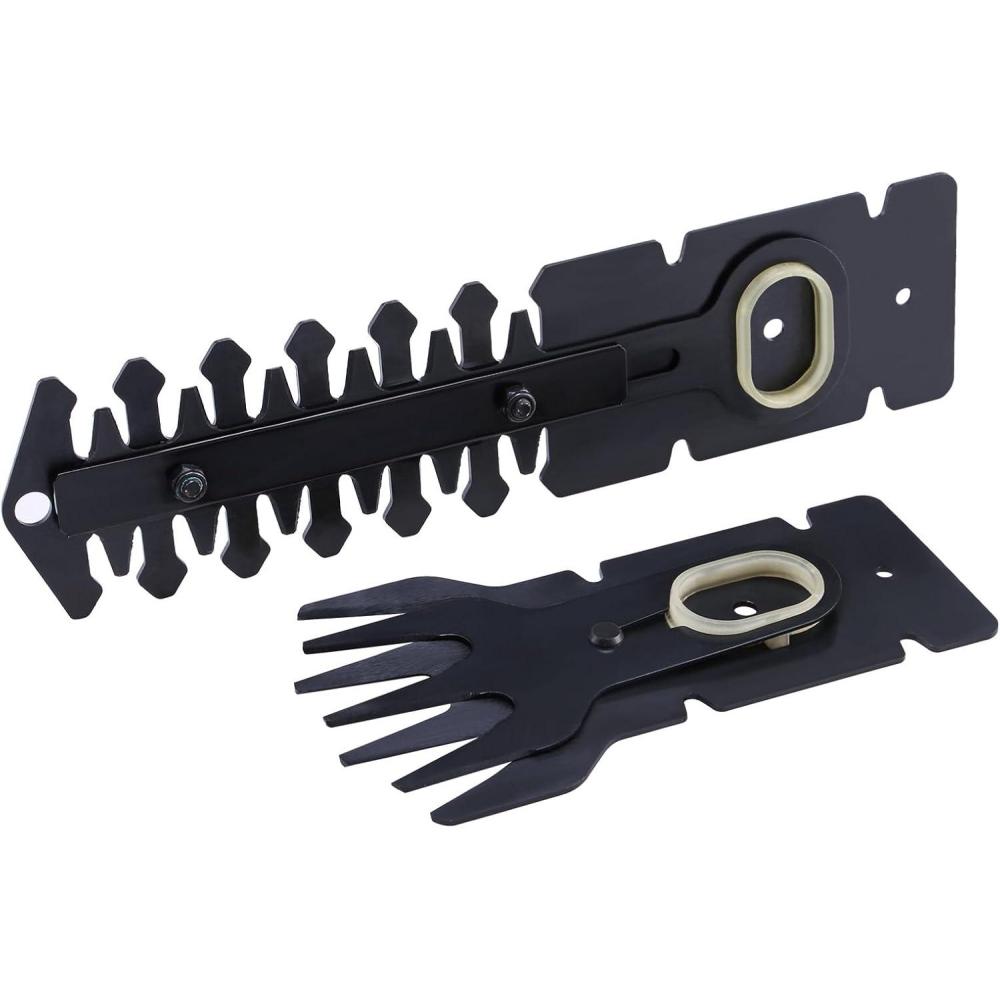 imageLichamp Electric Hand Held Grass Shear Black Oxide Blade 65Mn Replacement for 2in1 Hedge Trimmer Shrubbery Clipper Cordless Blade