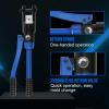 LICHAMP 16 Packs Hydraulic Cable Lug Tool with durable case, 6 AWG to 4/0 AWG Battery Cable Crimping Tool WIRE Terminal Crimper Set, 1203BL