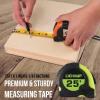 LICHAMP Tape Measure 25 ft, 6 Pack Bulk Easy Read Measuring Tape Retractable with Fractions 1/8, Multipack Measurement Tapes 25-Foot by 1-Inch, C6RD(Green)
