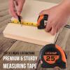 LICHAMP Tape Measure 25 ft, 6 Pack Bulk Easy Read Measuring Tape Retractable with Fractions 1/8, Multipack Measurement Tapes 25-Foot by 1-Inch, C6RD(Orange)