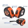 LICHAMP Tape Measure 25 ft, 6 Pack Bulk Easy Read Measuring Tape Retractable with Fractions 1/8, Multipack Measurement Tapes 25-Foot by 1-Inch, C6RD(Orange)