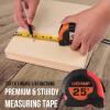 LICHAMP Tape Measure 25 ft, 6 Pack Bulk Easy Read Measuring Tape Retractable with Fractions 1/8, Multipack Measurement Tapes 25-Foot by 1-Inch, C6RD(Red)