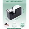 Lichamp 10 Pack Office Desktop Tape Dispenser Includes 10 Rolls of 1 Inch Core Tapes 3/4 in x 1000 in, Red and Black Desk Tape Dispensers Non-Skid Base, Great for School, Office and Home