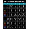 Lichamp 18-Piece Long Allen Wrenches Sets, Metric and Standard Allen Key Set Hex Key with Ball End, SAE 1/16 to 3/8 inch, Metric 1.5 to 10 mm