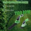 Lichamp 2-in-1 Electric Hand Held Grass Shear Hedge Trimmer Shrubbery Clipper Cordless Battery Powered Rechargeable for Garden and Lawn, CGS-3601 Grass Green(Green)