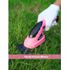 Lichamp 2-in-1 Electric Hand Held Grass Shear Hedge Trimmer Shrubbery Clipper Cordless Battery Powered Rechargeable for Garden and Lawn, CGS-3601 Grass Green(Pink)