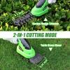 Lichamp 2-in-1 Electric Hand Held Grass Shear Hedge Trimmer Shrubbery Clipper Cordless Battery Powered Rechargeable for Garden and Lawn, CGS-3601 Grass Green(Green)