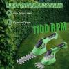 Lichamp 2-in-1 Electric Hand Held Grass Shear Pink Hedge Trimmer Shrubbery Clipper Cordless Battery Powered Rechargeable for Garden and Lawn, CGS3602PK Pink(Green)