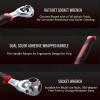 Lichamp 48-in-1 Socket Wrench, Flexible Multi Functional Dog Bone with Rubber Handle, 360 Degree Rotating Head, Any Size Standard Span for Auto Repair and More
