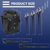 Lichamp 6 Piece Spud Wrench Set, Adjustable 10-16 Inches, Dual Head Ratchet, Scaffold Wrench, Iron Work Bolt Bags