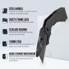 Lichamp 6-Pack Folding Utility Knife Box Cutter, Quick Change Razor Knife Utility Pocket Construction Blade, (Silver, C6SL)(Black)