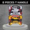Lichamp 8 Pieces SAE T Handle Allen Wrench Set, 5/64-3/8 Inch, Ball Head, Standard Long Tee Handle Allen Hex Key Set, Heavy Duty Excellent(2 to 10 mm)