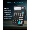 Lichamp Desk Calculators with Big Buttons and Large Display, Office Desktop Calculator Basic 12 Digit with Solar Power and AA Battery (Included), 10 Bulk Pack