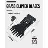 Lichamp Electric Hand Held Grass Shear Black Oxide Blade, 65Mn, Replacement for 2-in-1 Hedge Trimmer Shrubbery Clipper Cordless Blade