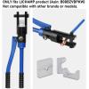 Lichamp Hydraulic Crimper Replacement Dies, Hex Lug Dies for Steel Cable or Terminal Crimper Tool, 11 Sizes from 4 AWG to 600 MCM, 1611SL