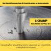 Lichamp Step Drill Bit Set for Metal Sheet Heavy Duty, 4-Piece Genuine M2 HSS Step Up Down Drill Bits Stepper Unibit for Steel Hole, 28 Sizes from 1/8 to 1/2 inches(12 Sizes  3/16″ to 7/8″)