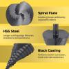 Lichamp Step Drill Bit Set for Metal Sheet Heavy Duty, 4-Piece Genuine M2 HSS Step Up Down Drill Bits Stepper Unibit for Steel Hole, 28 Sizes from 1/8 to 1/2 inches(12 Sizes 1/4″ to 2-3/8″)