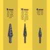 Lichamp Step Drill Bit Set for Metal Sheet Heavy Duty, 4-Piece Genuine M2 HSS Step Up Down Drill Bits Stepper Unibit for Steel Hole, 28 Sizes from 1/8 to 1/2 inches(4 PCS Set 1/8″ to 1/2″)