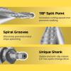 Lichamp Step Drill Bit Set for Metal Sheet Heavy Duty, 4-Piece Genuine M2 HSS Step Up Down Drill Bits Stepper Unibit for Steel Hole, 28 Sizes from 1/8 to 1/2 inches(12 Sizes  3/16″ to 7/8″)