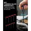 Lichamp T Handle Allen Wrench Set SAE, 8 Piece Heavy Duty Standard Long Tee Handle Allen Hex Key Set, 5/64-3/8 inch(2 – 10mm)