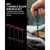 Lichamp T Handle Allen Wrench Set SAE, 8 Piece Heavy Duty Standard Long Tee Handle Allen Hex Key Set, 5/64-3/8 inch(5/64 to 3/8 Inch)