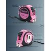 Lichamp Tape Measure 25 Feet, Pink Tape Measure 3 Pack 25ft x 1in with 1/8 Fractions, 0325PK