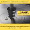 Lichamp Unibit Step Drill Bit, Genuine HSS M2 Impact Wrench Stepper Bit, 19 Sizes from 3/16″ to 1-3/8″, Dual Straight Grooved with 1/2″ Square Drive, A5BK