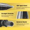 Lichamp Unibit Step Drill Bit for Metal, Genuine HSS M2 Drill Stepper Bit for Hard Metal Heavy Duty, 19 Sizes from 3/16″ to 1-3/8″, Dual Straight Grooved with Hex Drive, A4BK