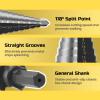 Lichamp Unibit Step Drill Bit for Metal, Genuine M2 Drill Stepper Bit for Hard Metal Heavy Duty, 12 Sizes from 3/16″ to 7/8″, Dual Straight Grooved with Hex Drive, A3BK