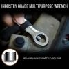 Lichamp Universal Wrench EDC Pocket Wrench Multi 23 Sizes from 1/4 to 3/4 inch and 7mm to 19mm