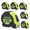 LICHAMP Tape Measure 25 ft, 6 Pack Bulk Easy Read Measuring Tape Retractable with Fractions 1/8, Multipack Measurement Tapes 25-Foot by 1-Inch, C6RD(Green)