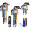 Lichamp 37-Piece Rainbow Allen Wrenches Sets, Torx Metric Hex Key Set with Colored Foldable Short and Long Arm, Ball and Torx End, Metric 1.5 to 10mm, T10 to T50