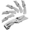 Lichamp 6-Pack Folding Utility Knife Box Cutter, Quick Change Razor Knife Utility Pocket Construction Blade, (Silver, C6SL)(Silver)