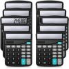 Lichamp Desk Calculators with Big Buttons and Large Display, Office Desktop Calculator Basic 12 Digit with Solar Power and AA Battery (Included), 10 Bulk Pack