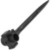 Lichamp Spud Ratchet Wrench with Hammer Head, 3/4″ x 7/8″ Dual End Socket Ratcheting Podger Scaffold Spud Wrench Long Handle Bar Hammer for Construction Works, Black
