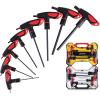 Lichamp T Handle Allen Wrench Set SAE, 8 Piece Heavy Duty Standard Long Tee Handle Allen Hex Key Set, 5/64-3/8 inch(2 – 10mm)
