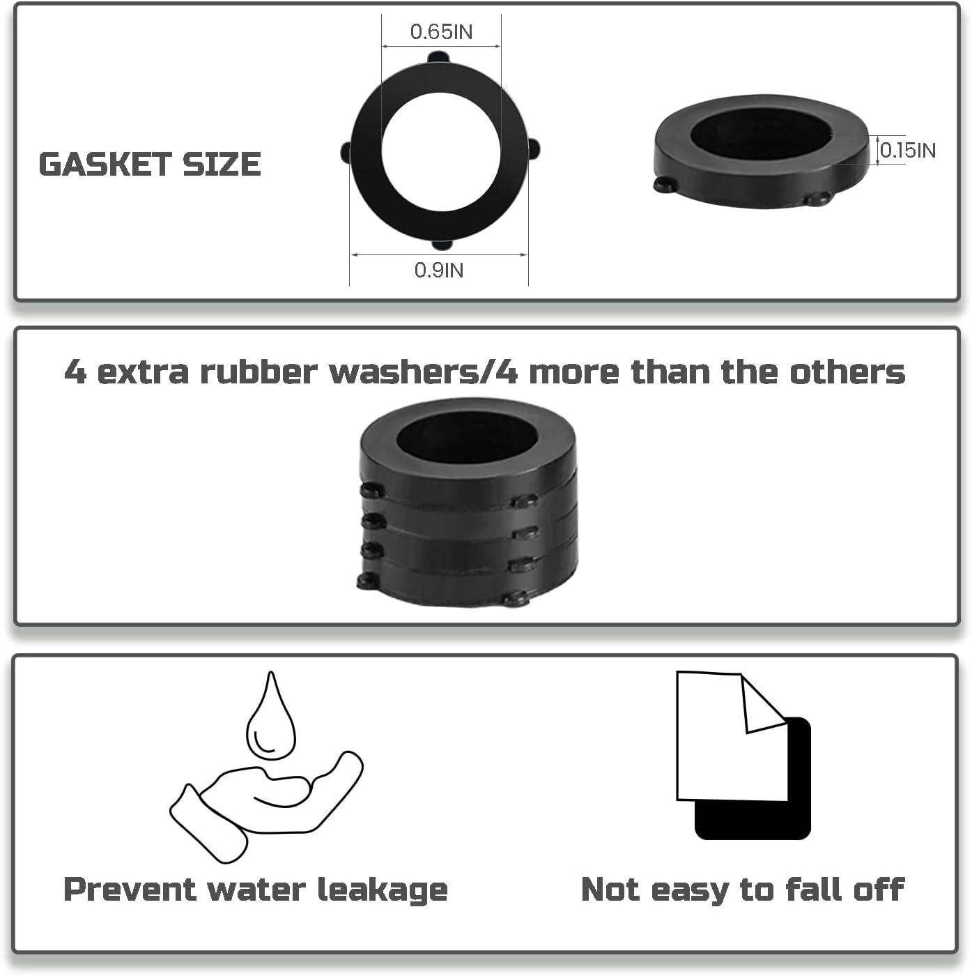 imageHose Nozzle Lichamp Heavy Duty Brass Fireman Style High Power Leak Proof Adjustable Garden Water Sprayer Suitable for Car Wash Patio Cleaning Watering Lawn and Garden Shower Pets Black