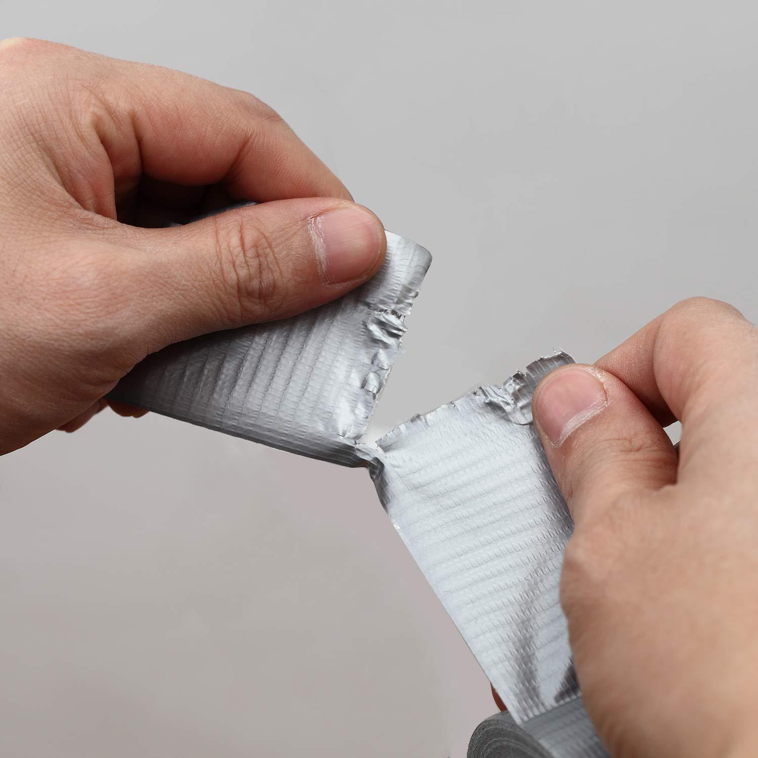 imageLichamp 4 Rolls Mini Duct Tapes Waterproof No Residue Pocket Size Gray Duct Tape for Travel Camping Packaging Taping Sealing Repairing Tying Tear by Hand 2 Inches x 27 Yards