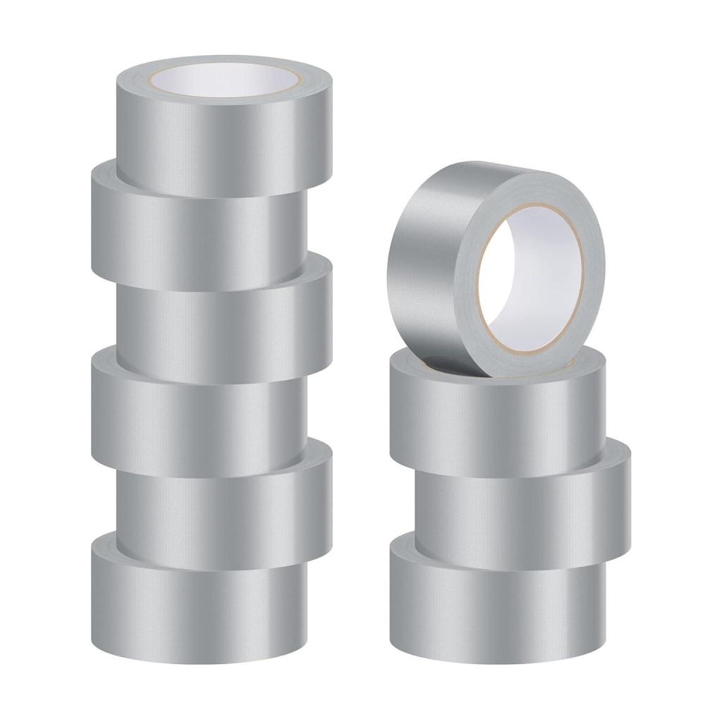 imageLichamp 10 Rolls Heavy Duty Duct Tapes Silver Waterproof No Residue Duct Tape for Packaging Taping Sealing Repairing Thick ampamp Wide Silver Tape for DIY or Commercial Use 2 Inches x 25 Yards