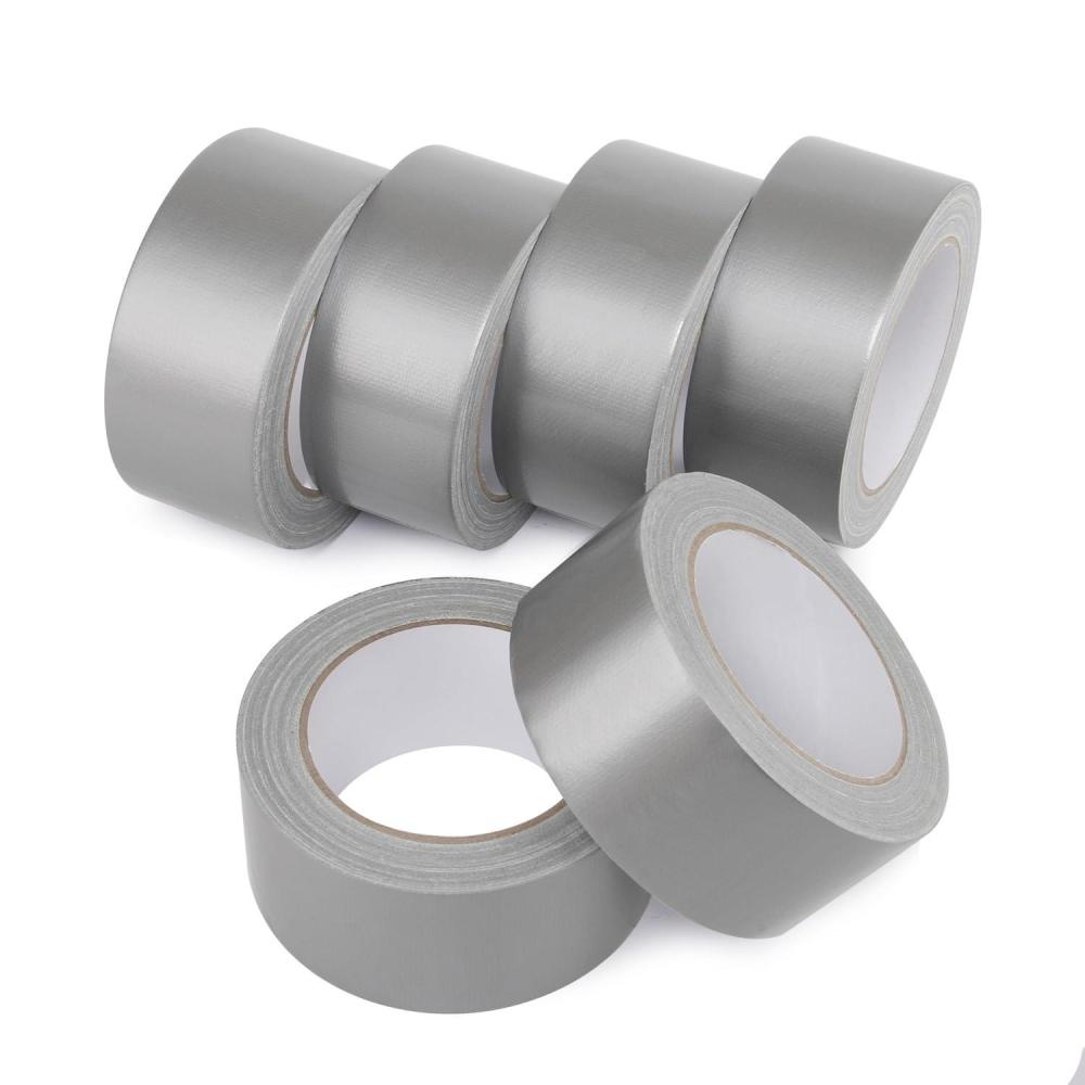 imageLichamp 6Pack Silver Duct Tape Heavy Duty Waterproof Transparent Duct Tape No Residue 2 Inches x 25 Yards A206GY