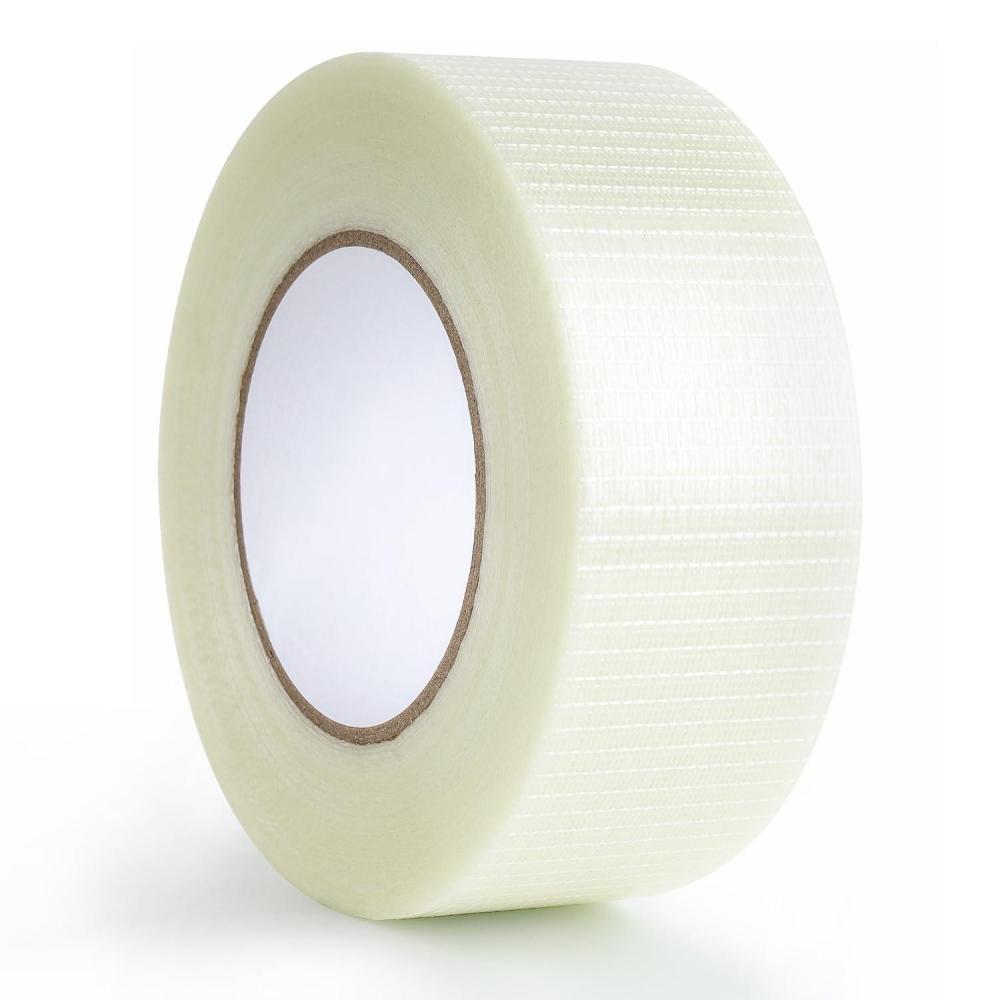 imageLichamp Bi Directional Filament Strapping Tape 2 Inch x 60 Yards 59 Mil Fiberglass Reinforced Packing Tape