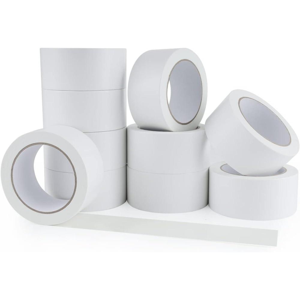 imageLichamp Bulk 10 Pack Double Sided Carpet Tape for Hardwood Floors 2 inch Wide by 11 Yards for Area Rugs On Carpet Stickers Rug Gripper Tape