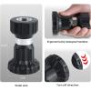Hose Nozzle, Lichamp Heavy Duty Aluminum Fireman Style High Power Leak Proof Adjustable Garden Water Sprayer, Suitable for Car Wash, Patio Cleaning, Watering Lawn and Garden, Shower Pets (Black)
