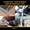 Lichamp 10 Rolls Heavy Duty Duct Tapes Silver, Waterproof No Residue Duct Tape for Packaging Taping Sealing Repairing, Thick & Wide Silver Tape for DIY or Commercial Use, 2 Inches x 25 Yards