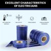 Lichamp 10-Pack Blue Electrical Tape Waterproof, 3/4 in x 66ft, Industrial Grade UL/CSA Listed High Temp Electrical Tape Blue Electric Super Vinyl