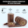 Lichamp 10-Pack Brown Electrical Tape Waterproof, 3/4 in x 66ft, Industrial Grade UL/CSA Listed High Temp Electrical Tape Brown Electric Super Vinyl