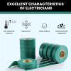Lichamp 10-Pack Green Electrical Tape Waterproof, 3/4 in x 66ft, Industrial Grade UL/CSA Listed High Temp Electrical Tape Green Electric Super Vinyl