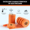 Lichamp 10-Pack Orange Electrical Tape Waterproof, 3/4 in x 66ft, Industrial Grade UL/CSA Listed High Temp Electrical Tape Orange Electric Super Vinyl