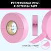 Lichamp 10-Pack Pink Electrical Tape Waterproof, 3/4 in x 66ft, Industrial Grade UL/CSA Listed High Temp Electrical Tape Pink Electric Super Vinyl
