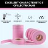 Lichamp 10-Pack Pink Electrical Tape Waterproof, 3/4 in x 66ft, Industrial Grade UL/CSA Listed High Temp Electrical Tape Pink Electric Super Vinyl